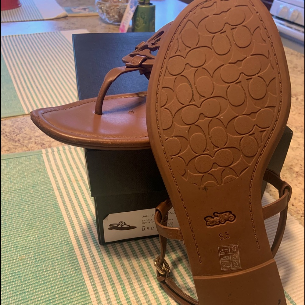 Coach brown Leather sandal size 8.5